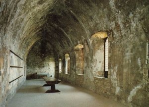 Dining Hall at Inchcolm Abbey Aberdour Fife Postcard