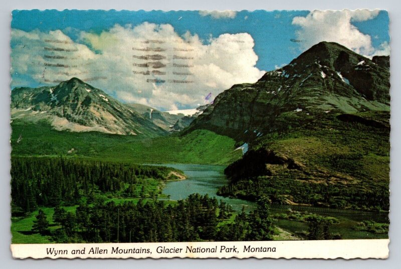 Wynn And Allen Mountains Glacier National Park Montana Posted 1979