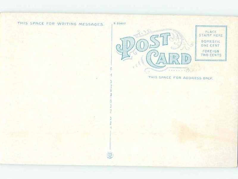 W-border POST OFFICE SCENE Augusta Maine ME AF1102