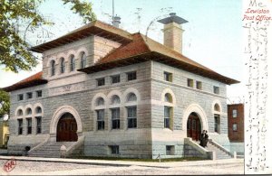 Maine Lewiston Post Office 1908