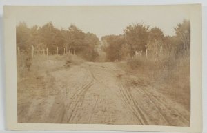 Scenic View Rppc Lovely View of Country Dirt Lane c1907 Postcard R8