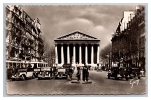 Paris France Rue Royale Et Eglise De La Madeleine RPPC Real Photo Postcard