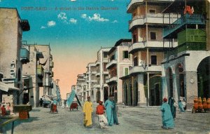 Egypt Port Said a street in the native quarters