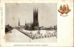 Metropolitan Methodist Church, Toronto Embossed Seal Vintage Postcard P01