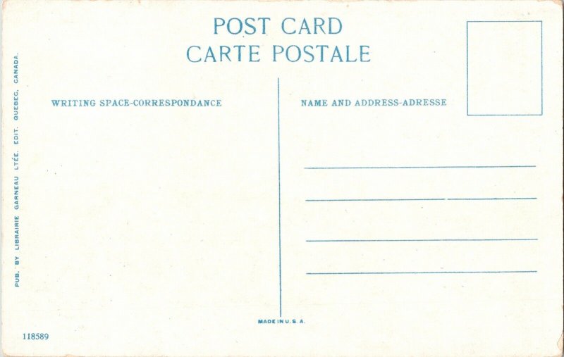 Quebec Canada River Vue Du Fleuve Garneau Postcard Unposted Unused Vintage UNP 