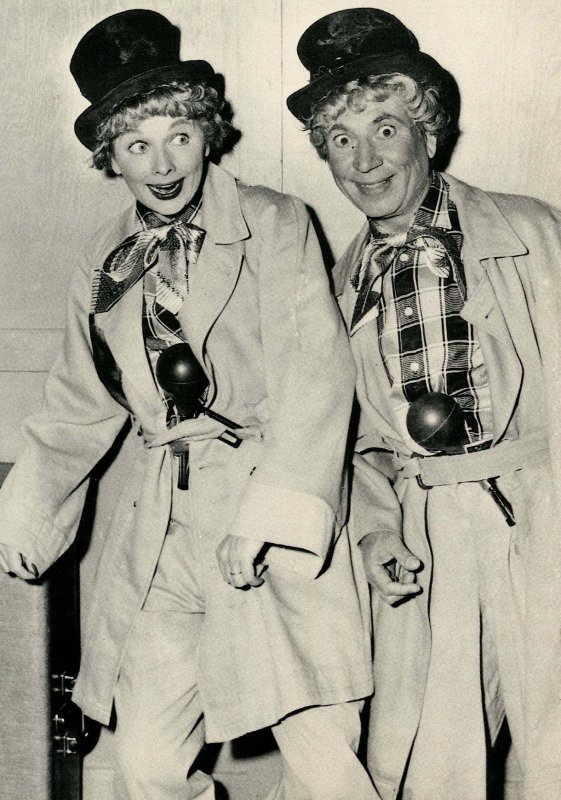 Lucille Ball and Harpo Marx