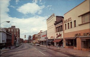 Hickory North Carolina NC Street Scene Vintage Postcard