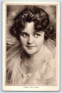 c1905 Carol Holloway American Actress Studio Portrait Unposted Antique Postcard