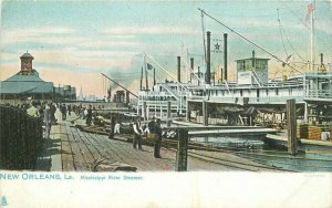 New Orleans Louisiana Mississippi River Steamer C-1905 Tuck Postcard 21-5312