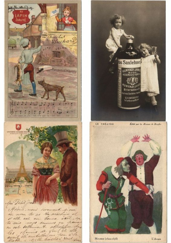 ADVERTISING PUBLICITÉ with BETTER 110 Vintage Postcards Pre-1940 (L4542)