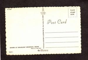 ME Winter Snow Sugarloaf Ski Skiing Kingfield Stratton Mountain Maine Postcard