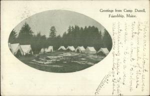 Friendship ME Camp Durrell c1905 Postcard #1