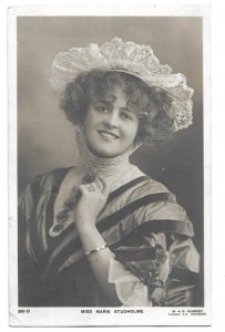 English Actress Marie Studholme mailed Photo Post Card 1905 Birmingham Scott 143