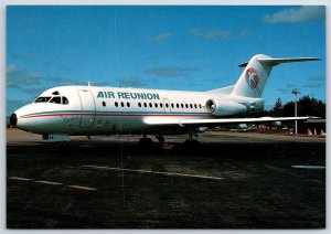 Airplane Postcard Air Reunion Airlines Fokker F-28-1000 F-GEYY EK13