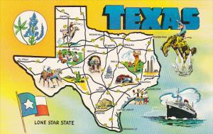 Map Of Texas The Lone Star State