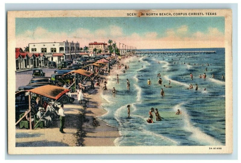 Vintage North Beach, Corpus Christi, Texas Postcard P174