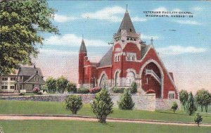 Postcard Veterans Facility Chapel Wadsworth Kansas