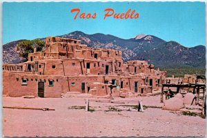 Postcard - North section of the Pueblo - Taos Pueblo, New Mexico