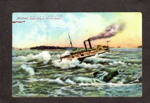 QC PQ Steamer Rapids King Steamship Ship Montreal Quebec Carte Postale Postcard