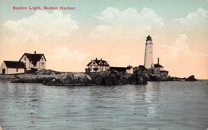 Boston Light Boston Harbor, Mass Postcard