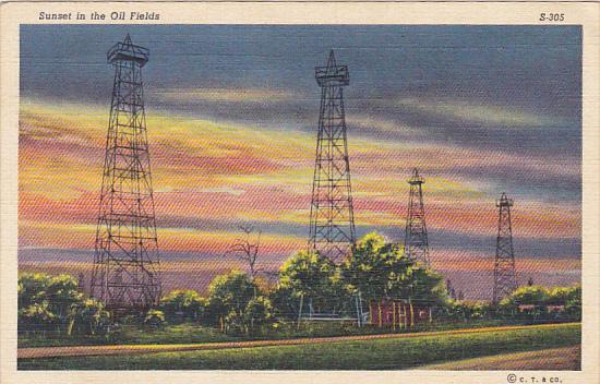 Sunset In The Oil Fields 1940