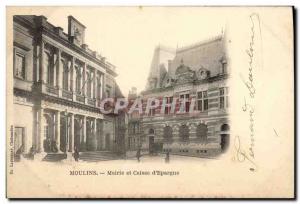 Old Postcard Bank Mills Mayor and Caisse d & # 39Epargne