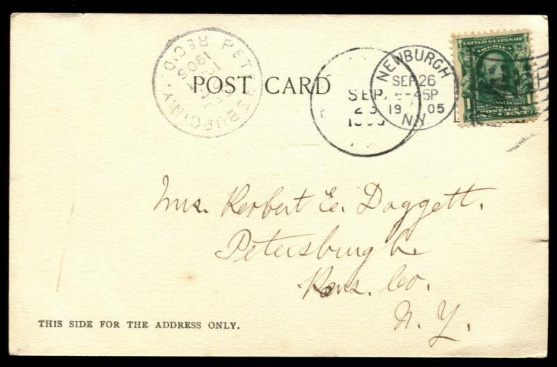 Near Dingman's Ferry, PA. Waterfall. Undivided back, 1905 postcard