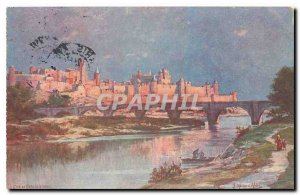 Old Postcard Castle of Carcassonne