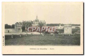 Old Postcard Chateau de Chantilly Entree