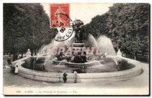 Paris Old Postcard Fountain Carpeaux