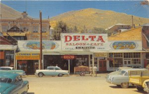 Virginia City Nevada 1950s Postcard Old Delta Saloon & Gambling Place Casino