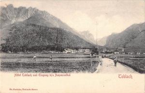 BG19425 hotel toblach  und eingang in s ampezzothal italy