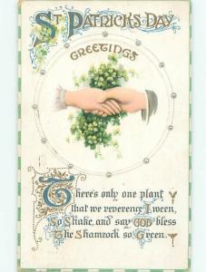 Divided-Back ST. PATRICK'S DAY SCENE Great Postcard W8228