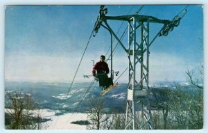 MONT TREMBLANT, Quebec Canada ~ SKI LIFT in Laurentians 1963 Postcard