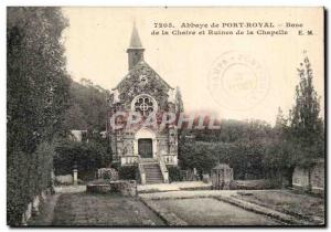 Postcard Abbey of Port Royal base of the pulpit and chapel ruins