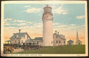 Vintage Postcard 1932 Highland Light, North Truro, Cape Cod, Massachusetts (MA)