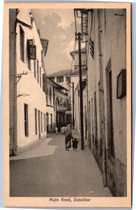 Main Street, Zanzibar Tanzania Vintage Postcard H25