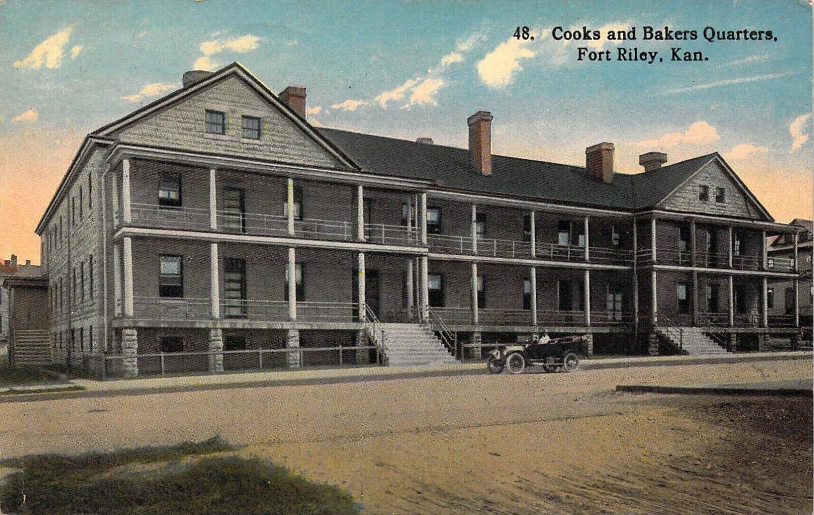 WW1, Era, Cooks and Bakers Quarters, Fort Riley, Ks, '16, Msg, Old