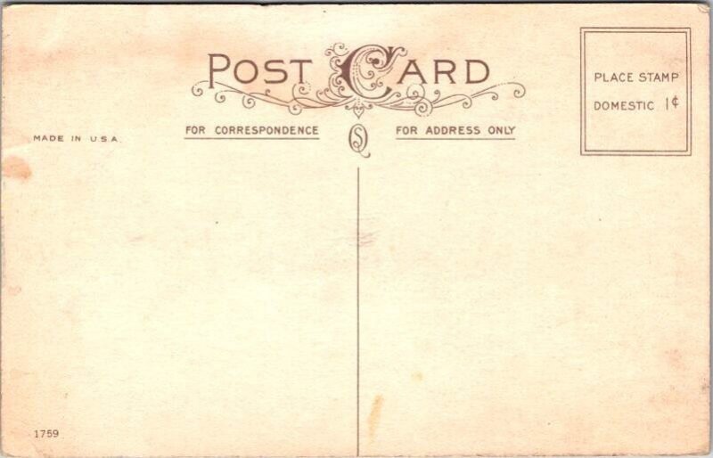 Merry Christmas Art Deco Ye Gift Shoppe Postcard