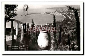 Old Postcard General view taken Menton Garavan