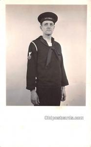 US Navy Man Military Real Photo Soldier Unused 