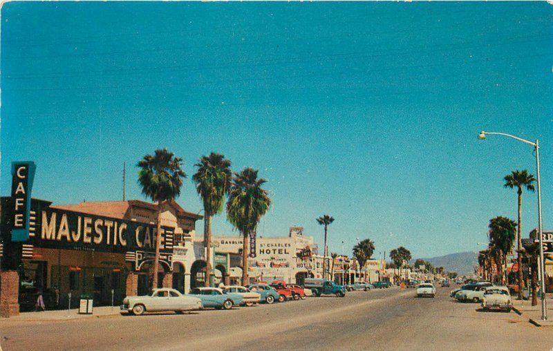 Autos Blythe California 1960s Main Street Mojave Desert cafe Petley 6494