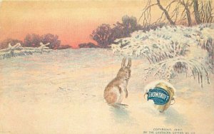 Artist impression Bunny Rabbit Snowdrift Soap Advertising C-1905 Postcard 8497