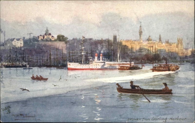 Tuck Sydney Australia Orient Ocean Liner Ship Cruiser c1910 Vintage Postcard