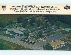 Unused Pre-1980 SHANGRI-LA MOTEL & RESTAURANT St. Joseph Missouri MO M3922