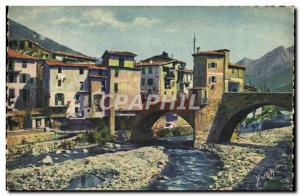 Postcard Old Sospel Old Houses on Bevera