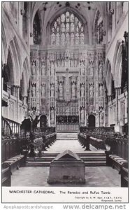 England Winchester Cathedral Reredos &  Rufus Tomb Real Photo