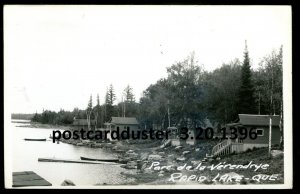 h3460 - RAPID LAKE Quebec 1951 Parc de la Verendrye. Real Photo Postcard