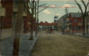 Chelsea MA Ferry Entrance Street Scene c1910 Postcard