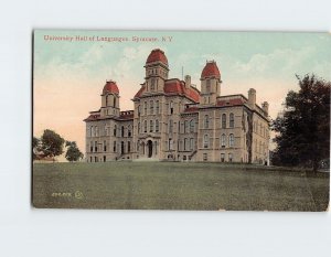 Postcard University Hall of Languages, Syracuse, New York